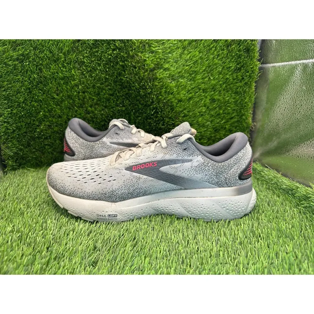 Brooks Ghost 16 1204071B006 Athletic Sneaker Women's 10B Gray Mesh Road Running